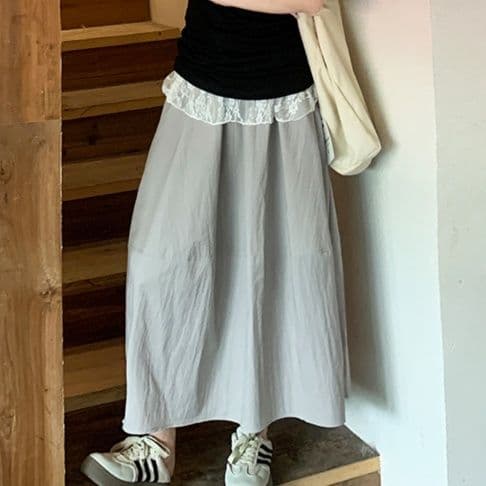 高腰すっきりAラインフレアスカート