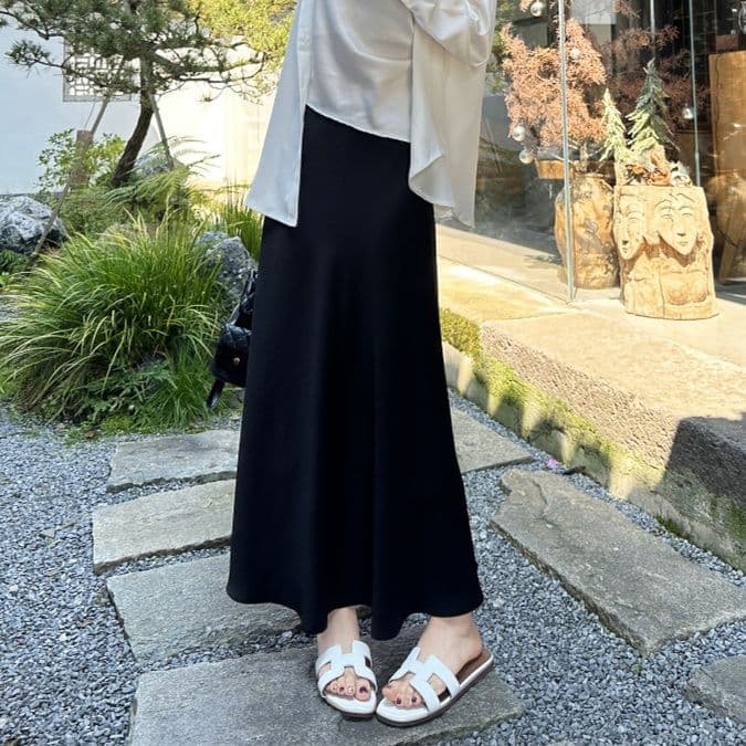 フレアスカート 優美な揺れ感 マキシフレアスカート